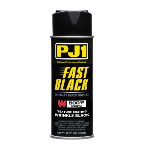 Photo of PJ1 black finish coating.